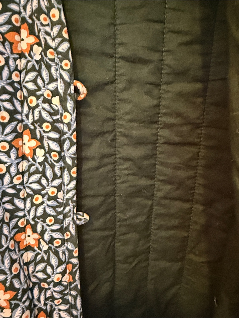 Universal Thread Quilted Floral Bomber Jacket - Green/Yellow - Picture 6 of 8